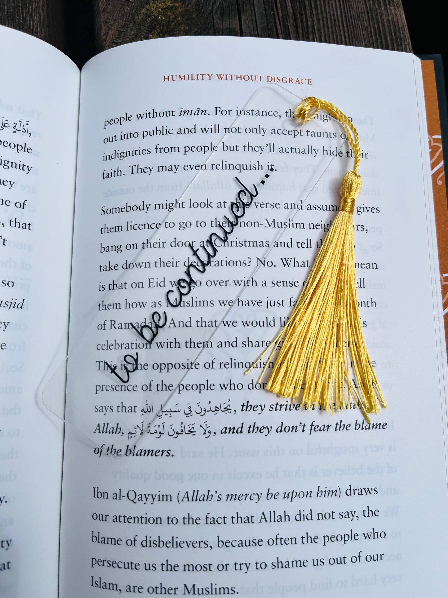 To be continued Acrylic bookmark