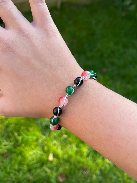 Palestine Wire wrapped bracelet