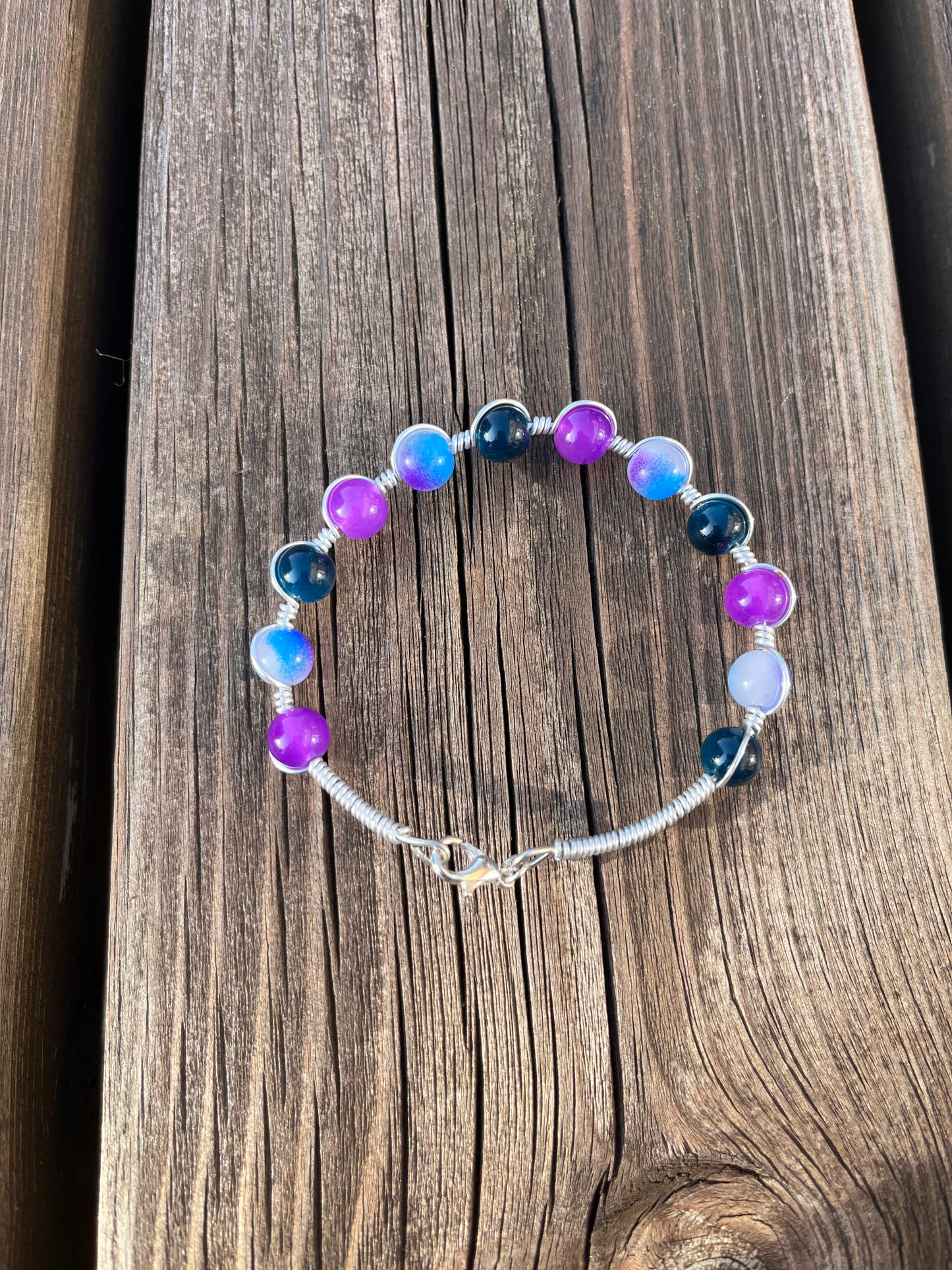 Galaxy wire wrapped bracelet