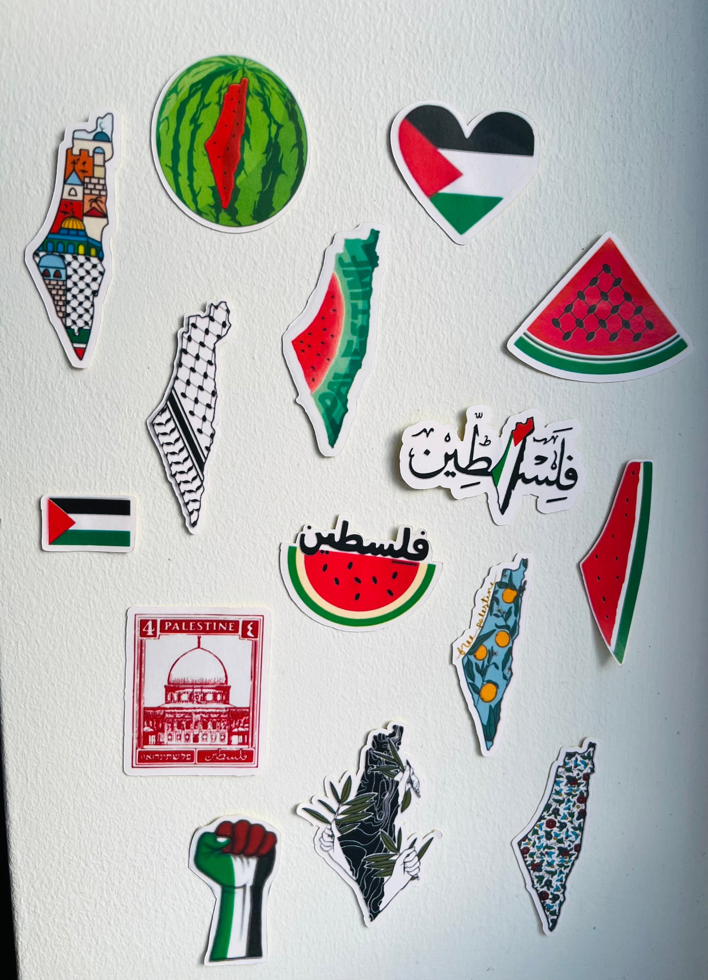 Palestine sticker set