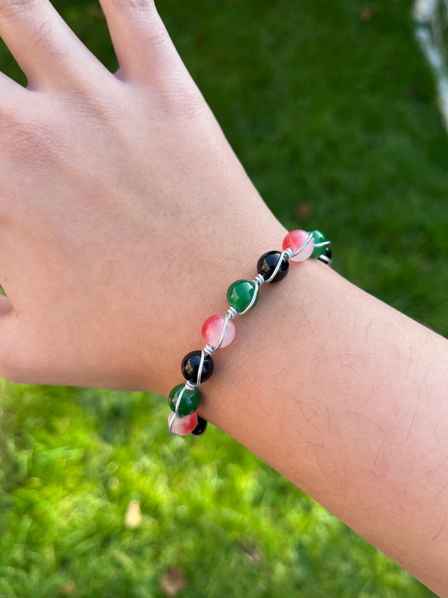 Palestine Wire wrapped bracelet